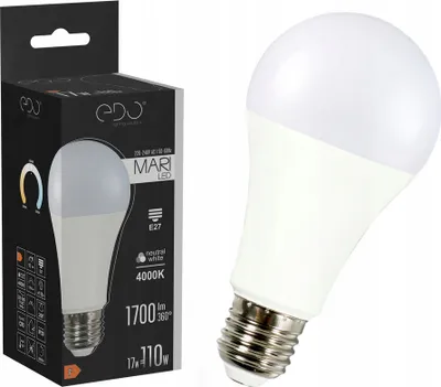 Zdjęcie produktu dla Glühbirne MARI LED 17W NW E27 4000K 1700lm 220-240V EDO777504 EDO