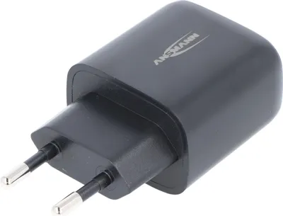Zdjęcie produktu dla Ładowarka USB Ansmann HC218PD, port ładowania USB-A i USB-C, 20 W, czarna
