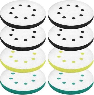 Obrázek produktu pro Brusné podložky 125 mm, 8 kusů, lešticí podložky, brusný papír
