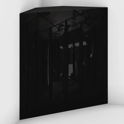 Produktbild von 4er-Set Eck-Bassfallen Pulse-F Samt 50x50x15 cm, Schwarzer Kunststoff/Schwarz