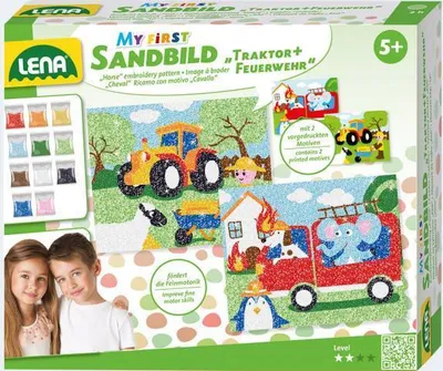 Produktbild von LENA Sandbilder Fahrzeuge 2 Motive 11 Farben