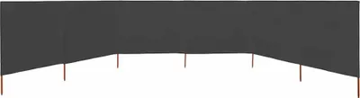 Produktbild von vidaXL 6-teiliges Windschutzgewebe 800 x 120 cm Anthrazit