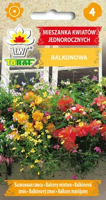 Zdjęcie produktu dla Mieszanka kwiatów jednorocznych BALKONOWA Nasiona kwiatów - 580 Toraf