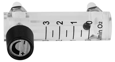Produktbild von Gasdurchflussmesser mit Regelventil, 0-3 L/min, für Sauerstoff und Luft, Laboranwendung