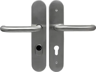 Produktbild von Edelstahl Wohnungstür Schutzbeschlag 1586 U-Form WE-72mm ES1 Dr/Dr Türdrücker