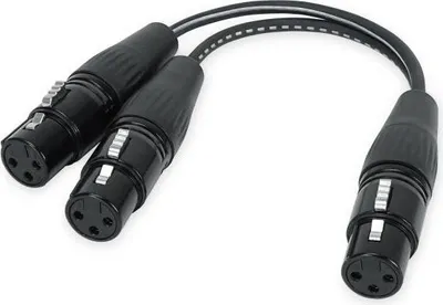 Produktbild von keepdrum YC025 Y-Adapterkabel XLR-Splitter 2x Buchse zu 1x Buchse