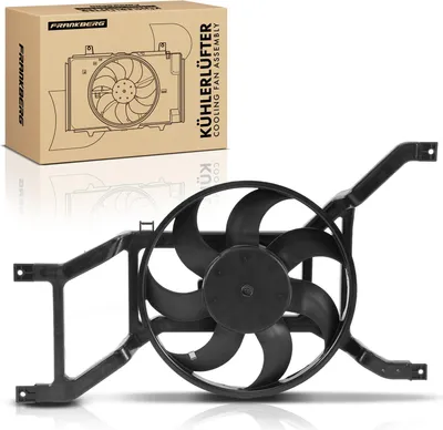 Obrázek produktu pro Frankberg 1x chladič motoru s jedním ventilátorem a rámem ventilátoru chladiče Dacia Logan Renault Logan I 1.4L 1.5L 1.6L