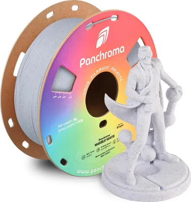 Image de Panchroma™ PLA Marble, Couleur:Marble White, Taille du filament:1.75mm, Poids:1 kg