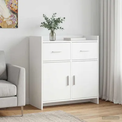Obrázok produktu pre Komoda vidaXL, biela, 75 x 36 x 80 cm, drevotrieska