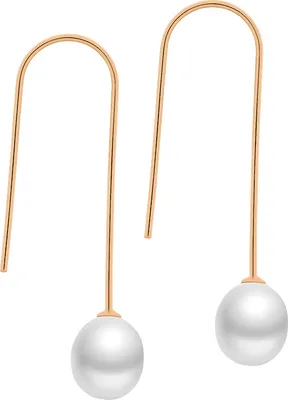 Produktbild von Ohrhänger aus 925 Silber mit Perlen, vergoldet, Silberschmuck für Damen