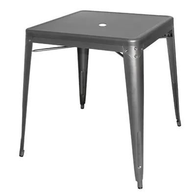 Produktbild von Bolero Bistro Quadratischer Bistrotisch Aus Stahl Grau 66Cm