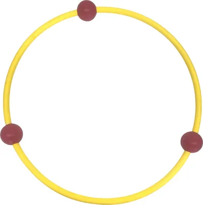 Produktbild von Training Hoop/Walking Hoop Plastikgelb mit 3 Kugeln 60 cm