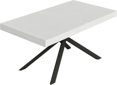 Immagine prodotto di Tavolo Allungabile 160-264x90x74 cm Niket Bianco Frassino Gambe Antracite