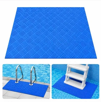 Produktbild von Premium Pool Leiter Schutzmatte 90×23 cm,rutschfestes PVC mit Wellenstruktur,UV-beständig,chlorresistent,schützt Pool&erhöht Sicherheit beim Einstieg