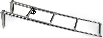 Produktbild von Teleskop-Badeleiter mit 4 herausziehbaren Stufen aus Edelstahl, klappbar, Breite: 28,5 cm