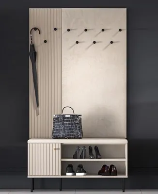 Produktbild von Marmex Garderoben-Set SOPHIE SET N Garderobenpaneel Schuhschrank Flur Cashmere