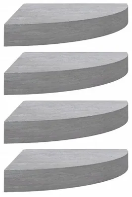 Produktbild von Eckregal Betongrau 25x25cm MDF Wandplank