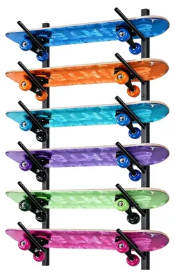 Wandhalterung für Skateboard, Snowboard, Ski – 6 Ablagen