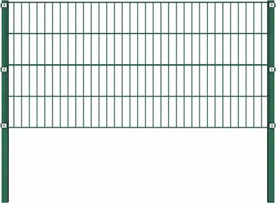 Produktbild von vidaXL Zaunelement mit Pfosten Eisen 694,5 x 80 cm Grün