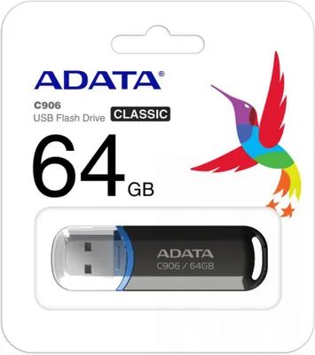 Obrázok produktu pre Pam, Adata 64GB C906 USB 2.0 Flash disk ierny