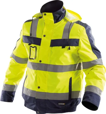 Produktbild von Dassy Warnschutz Winterjacke Lima Gr. 2XL neongelb/dunkelblau