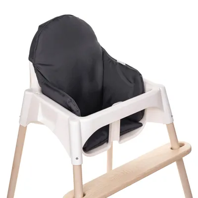 Produktbild von aMami – Sitzkissen kompatibel mit Ikea Antilop Hochstuhl – Hochstuhl Sitzbezug – Stuhlkissen für Kleinkinder – Handmade Baby Kissen - Graphit