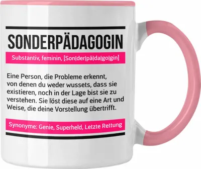 Produktbild von Trendation - Sonderpädagogik Tasse Geschenk für sonderpädagin Spruch Geschenkidee Lustig (Rosa)