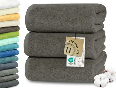 Produktbild von Duschtücher 3er Set, taupe, 70x140 cm, 100% Baumwolle