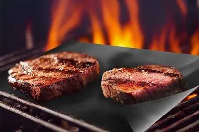 Zdjęcie produktu dla 4x MATA TEFLONOWA DO PIECZENIA NA GRILL BBQ TACKA WIELORAZOWA ZESTAW 4 szt.