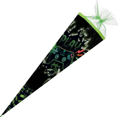 Produktbild von Nestler Schultüte Tüllv. 85 cm 6-eckig Play & Win