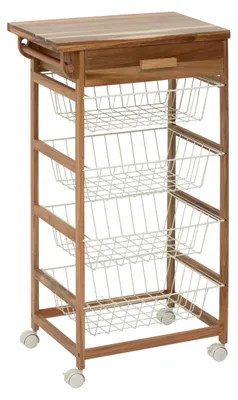 Image de Table d'appoint en acacia 50 x 34,5 x 88,8 cm 4 niveaux - 5 five simply smart