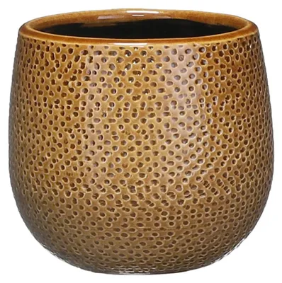 Produktbild von Mica Decorations Blumentopf - ockergelb - Keramik - 14 x 12 cm