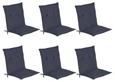 Produktbild von Beautissu 6er Set Niedriglehner Auflage Loft NL, 100x50x6cm, Dunkelblau