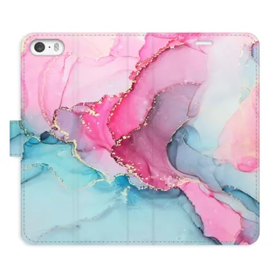 Immagine prodotto di Custodia Flip iSaprio - Marmo rosa-blu per iPhone 5/5S/SE