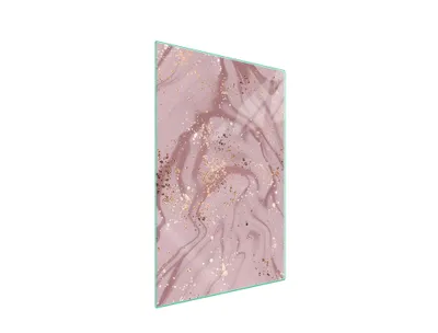 Produktbild von Herdabdeckplatte 35x52 Glaskeramikkochfeld Abdeckung Spritzschutz Glasplatte Deko Schneidebrett Marmor Rosa