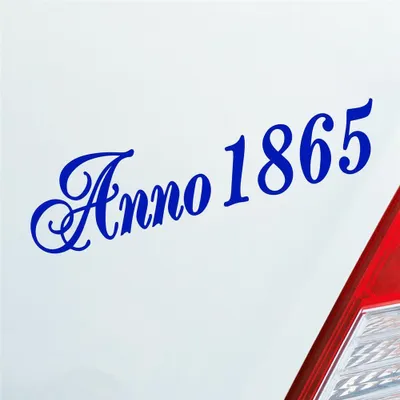 Produktbild von Auto Aufkleber Deko Home ANNO 1865 Vintage 20x5 cm Dunkelblau Sticker Heckscheibenaufkleber
