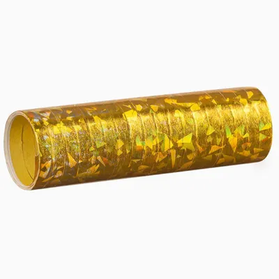 Produktbild von Luftschlangen "Holografisch" 4m / 1 Rolle | Gold