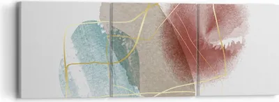 Produktbild von Bild auf Leinwand - Leinwandbild - 3 Teile - Form Figur Abstraktion - 90x30cm - Wand Bild - Wanddeko - Wandbilder - Leinwanddruck - Bilder - Wanddekoration - Leinwand bilder - Wandbild - CA90x30-5057