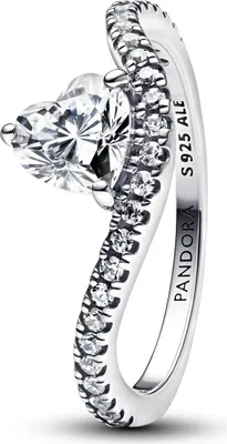 Immagine prodotto di Anello Pandora Cuore di pavone ondulato 193661C01-54