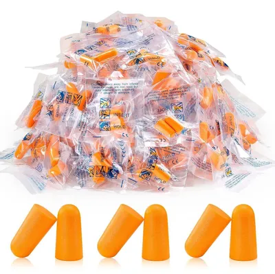 Immagine prodotto di Tappi per le orecchie antirumore, 38 dB, in schiuma, confezione da 30 paia, colore arancione