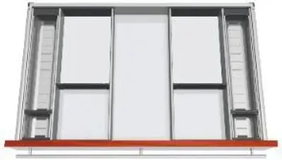 Produktbild von Blum Orga-Besteckeinsatz Facheinteilungs-Set KB 800-899mm, NL 550mm, grau