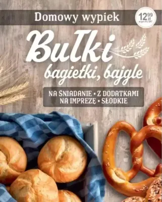 Image de Bułki bagietki bajgle domowe wypieki z pełnego ziarna