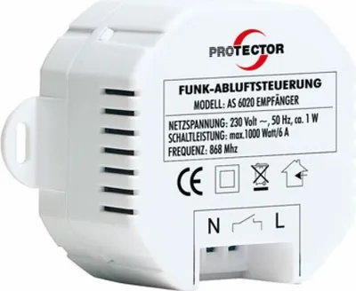 Produktbild von Abluftsteuerung Funk Protector AS-6020.3 bis 1000W