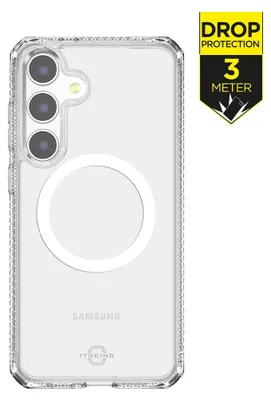 Produktbild von ITSKINS Level 2 HybridMagClear R Durchsichtig Handyhülle für Samsung Galaxy S25 MagSafe Hülle Hardcase Backcover Stoßfest - Transparent