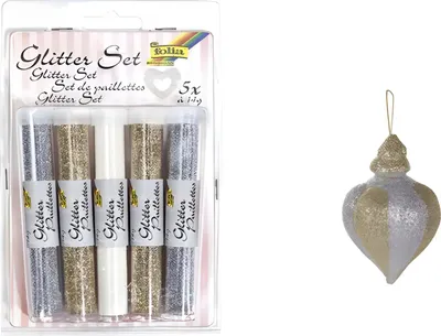 Produktbild von Folia Paper - Glitzerpulver Folia 14 Gramm Staub 5 Stücke 3 kl | Blasen Sie ein 5 -Stück
