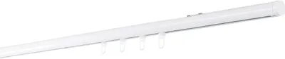 Produktbild von Gardinenstange Maß Innenlauf 20mm Cap 1-lauf Deckenträger Farbe: Weiß, Größe: 400cm