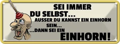 Produktbild von vianmo Blechschild 10x27 cm Sei immer Du selbst Dekoration Spruch Zitat