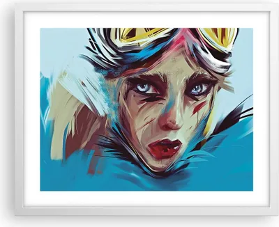 Produktbild von Gerahmtes Poster - Weißer Rahmen - Stück Modern Frau - 50x40 cm - Wand Bild - Wanddeko - Wandbilder - Kunstposter - Wandposter - Bilderrahmen - Bilder - Kunstdruck - Wanddekoration - P2WAA50x40-4650