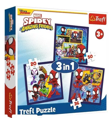 Obrázek produktu pro Puzzle 3w1 Pająki i Dinozaury Trefl