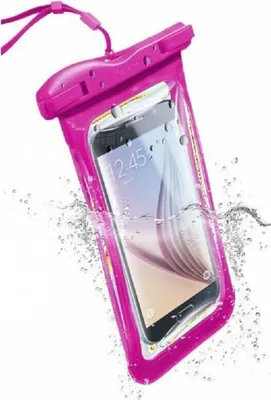 Image de Étui pour téléphone portable Chaîne de protection avec cordon Chaîne à porter autour du cou compatible avec les smartphones Rose